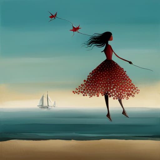 Evocative Digital Painting of Freedom