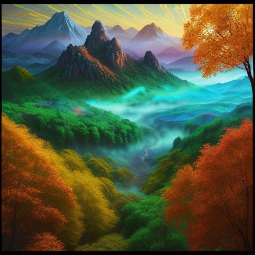 Dancing Earth Nation in a Fantasy Landscape