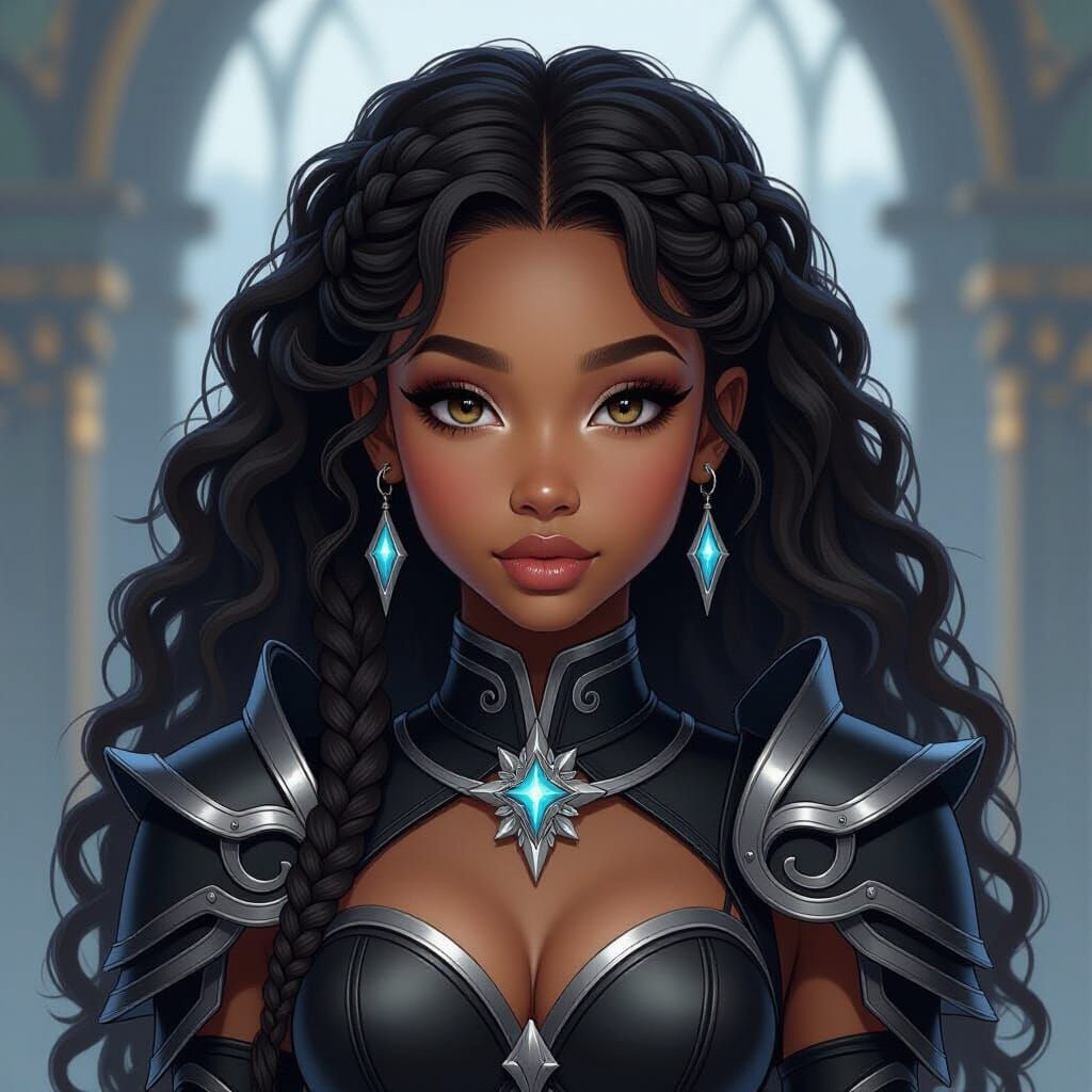 Teenage Demon Mage in Dark Fantasy Style