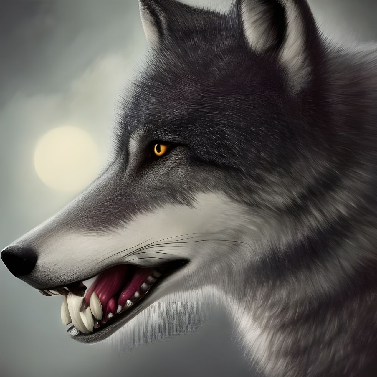 Hyperdetailed Wolf in Wolf Costume, Artgerm Style