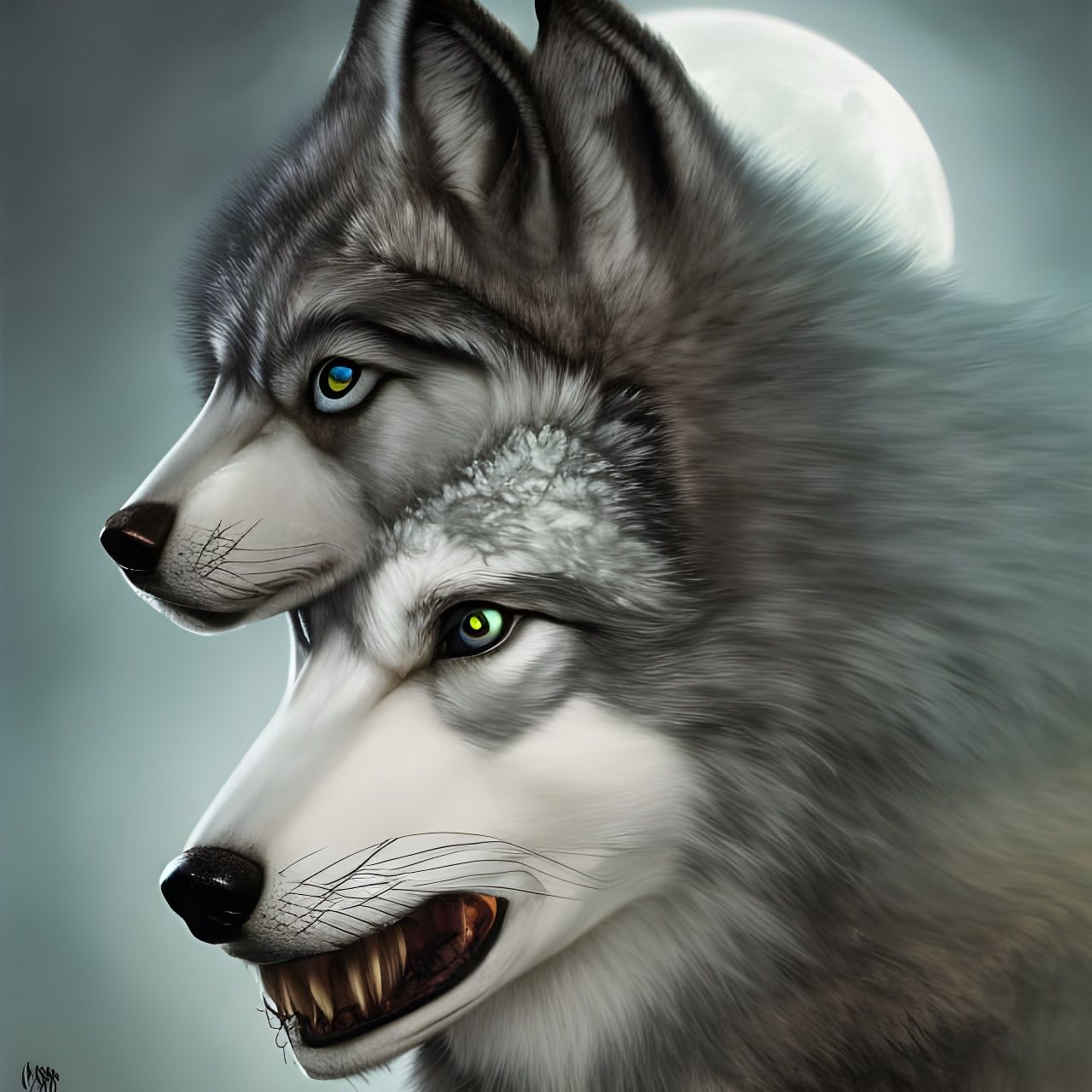 Wolf in Costume: A Hyperdetailed Artstation Image