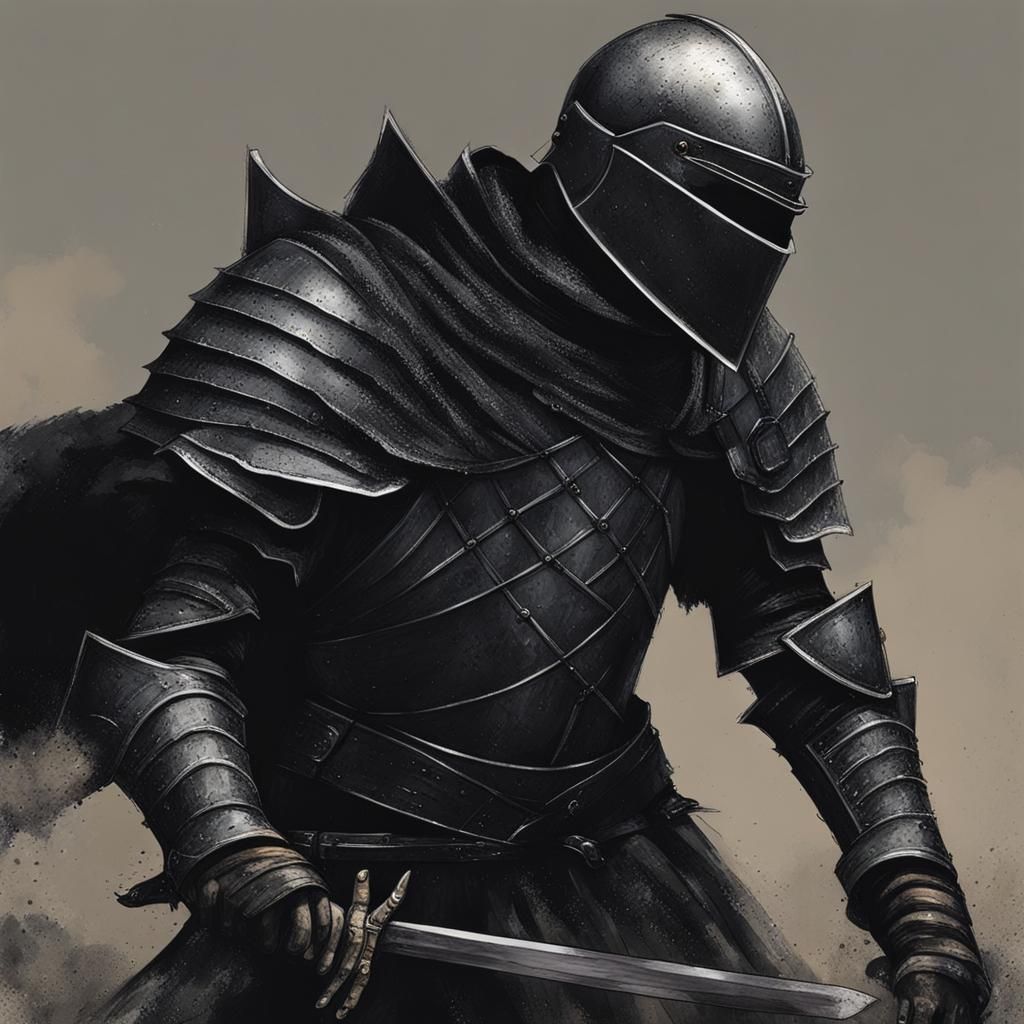 Armless Knight in Black Armor