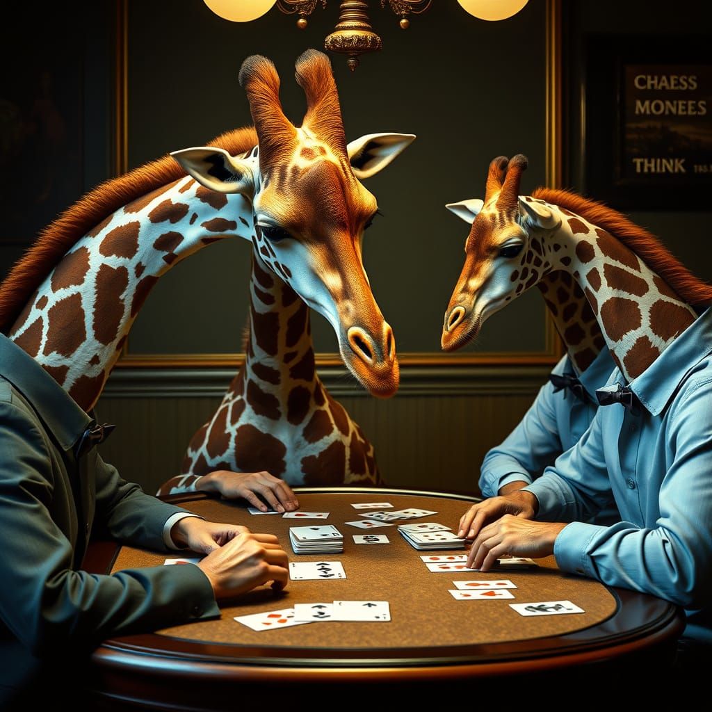 Giraffes Playing Poker: A Cinematic Reimagining