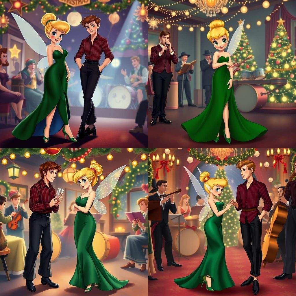 Vintage Disney-Inspired Christmas Party for Tinkerbell and P...