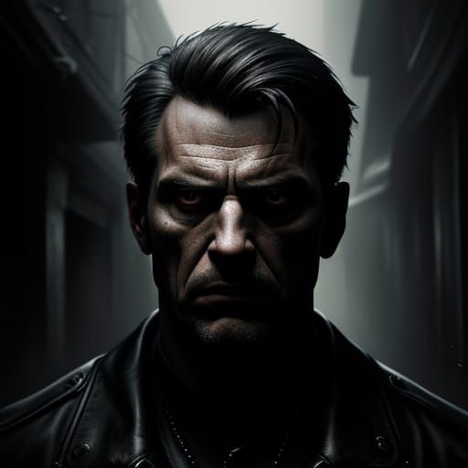 Dark Alley Portrait in Greg Rutkowski Style
