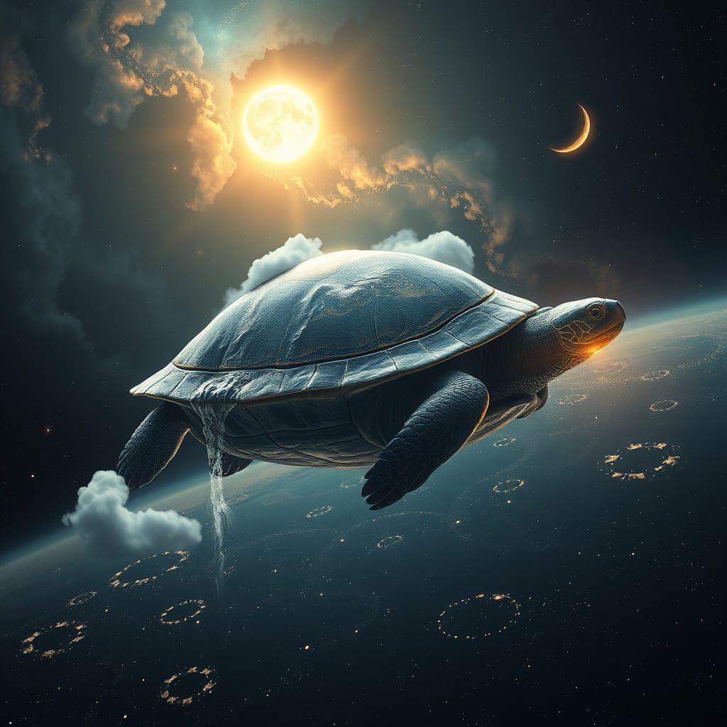 Cosmic Turtle Drifts Through Space with a Refuge for Earth
