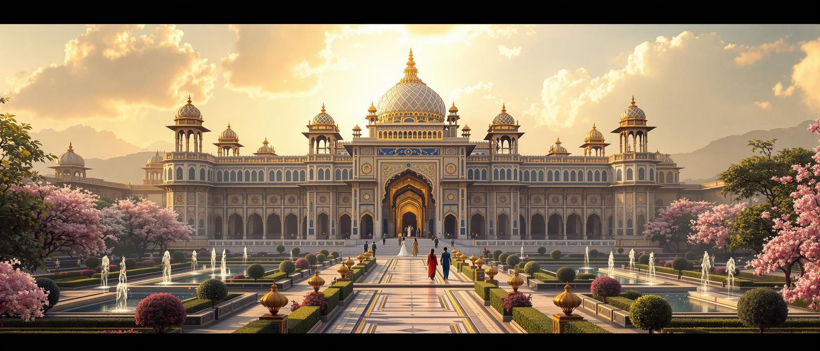 Golden Hour at a Breathtaking Mughal Palace
