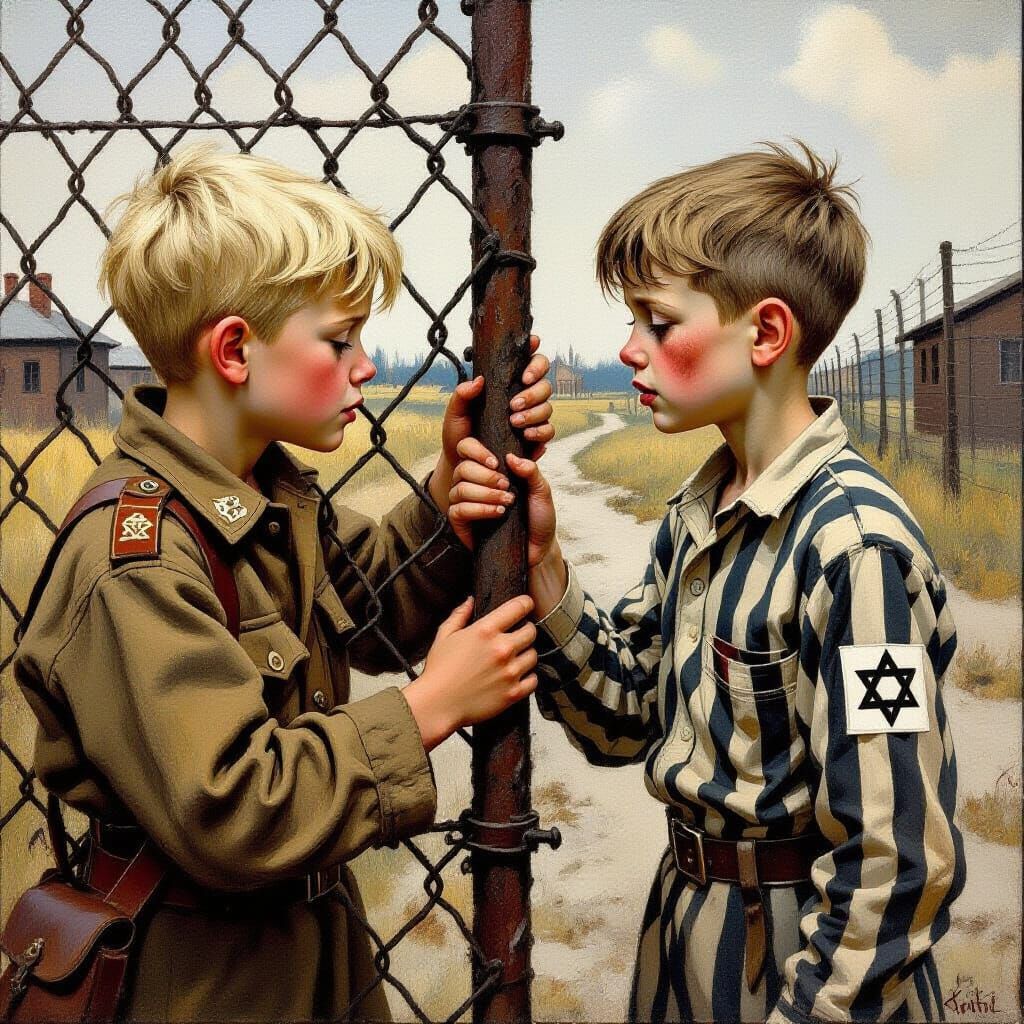 Childhood Interrupted: An Expressive Oil Painting