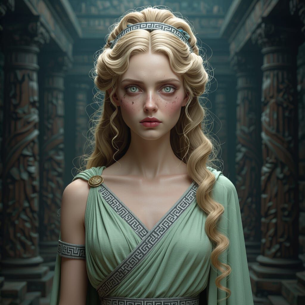 Achlys: Greek Goddess of Misery in Matte Painting
