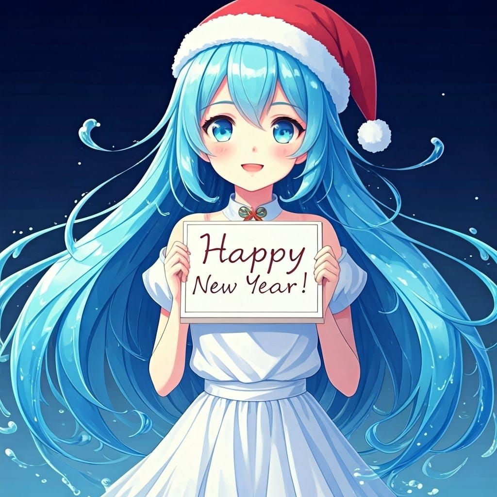 A Heavenly Girl Greets the New Year with a Bright Smile