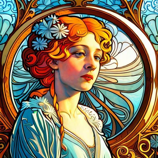 Art Nouveau Morning Frost Oil Painting