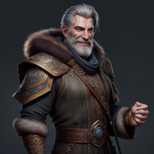 Handsome Guild Master in Detailed Fantasy Art