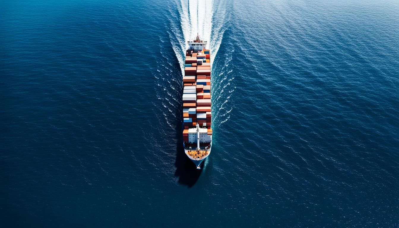 Container Ship Aerial View: Global Trade Logistics