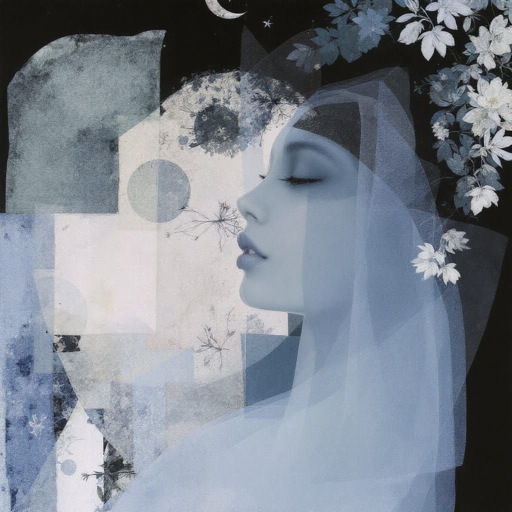 Veiled Dreams in Artistic Layers