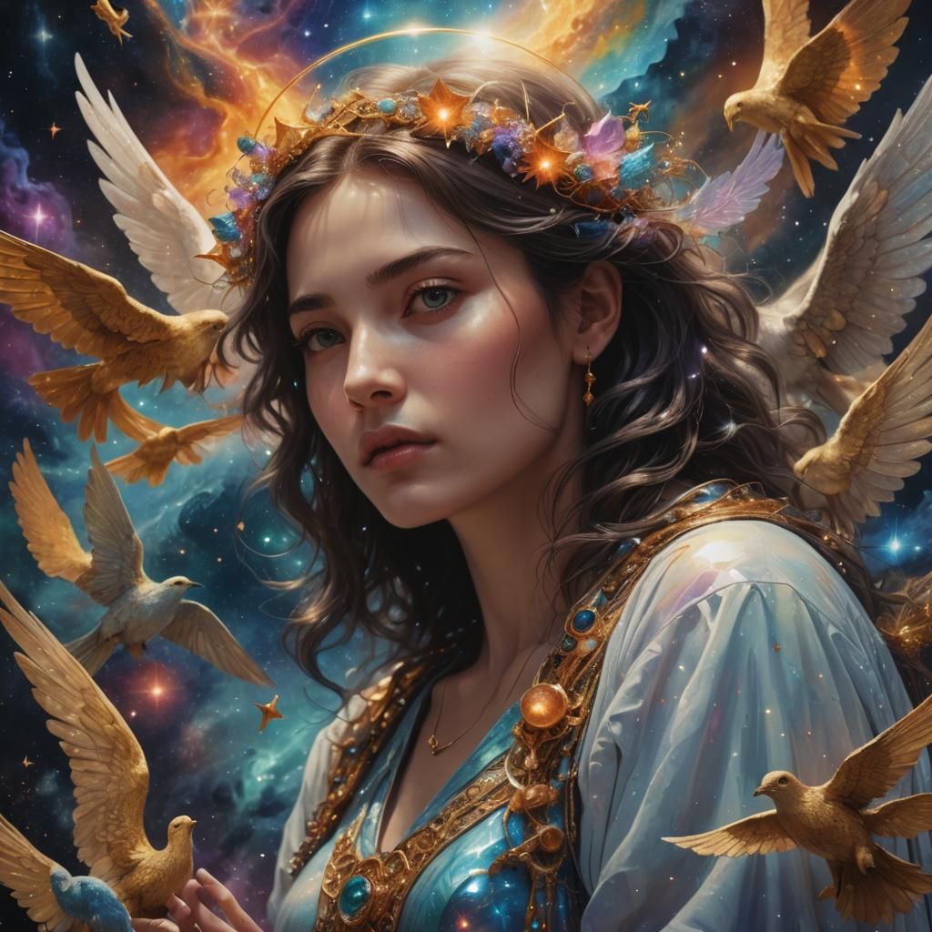 Angels Interpreting Dreams: Cosmic Holographic Illustration