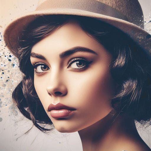 1920s American Woman in Royo Splash Art Style