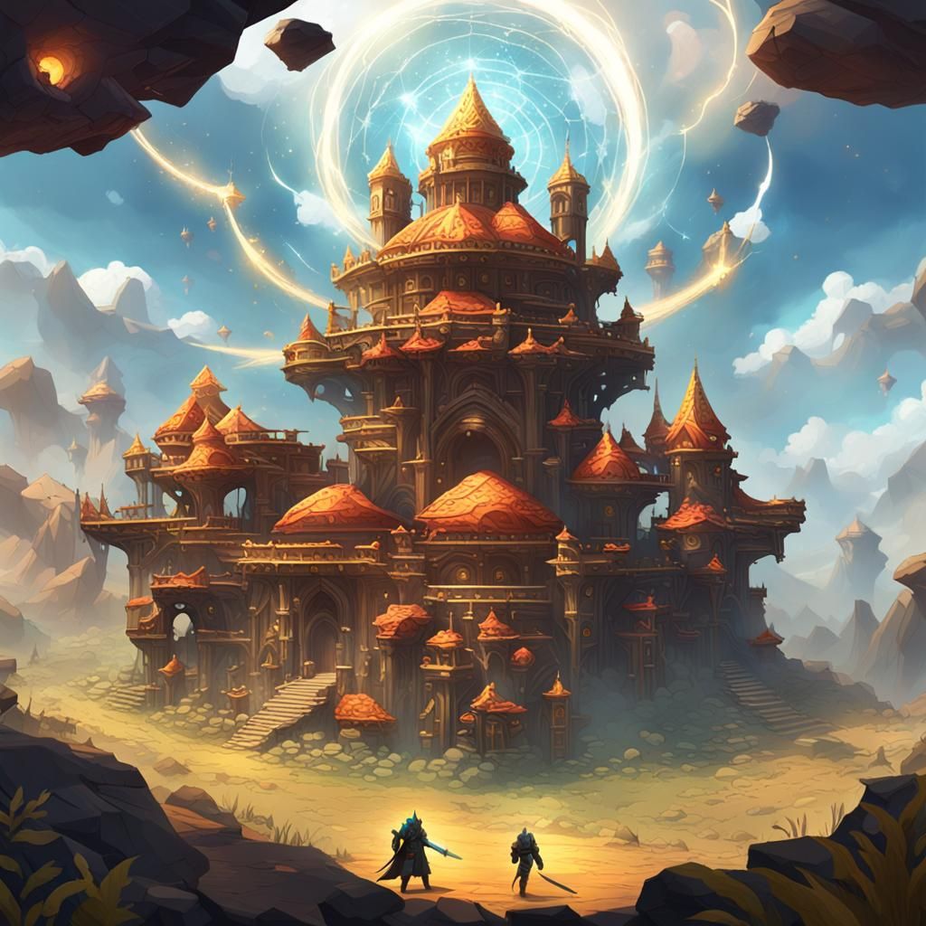 Epic Battle Arena in Graffiti Art Style