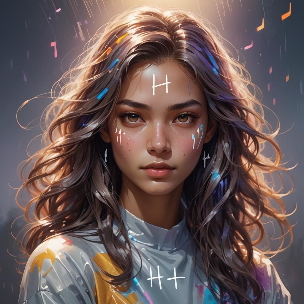 Girl With Gel, Art Nouveau Concept Art