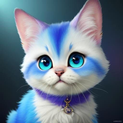 Rainbow Colored Fuzzy Fantasy Creature Close-Up