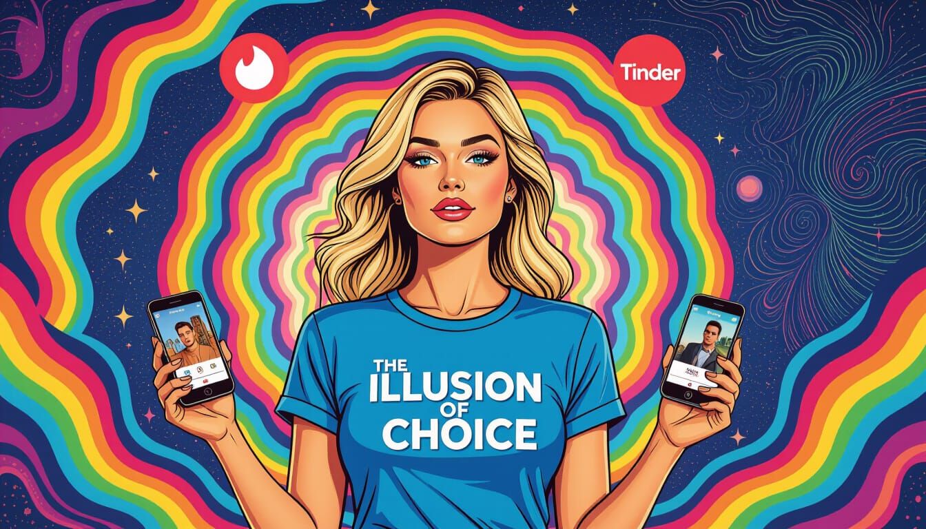 Tinder Profiles in Psychedelic Dystopian Art Style