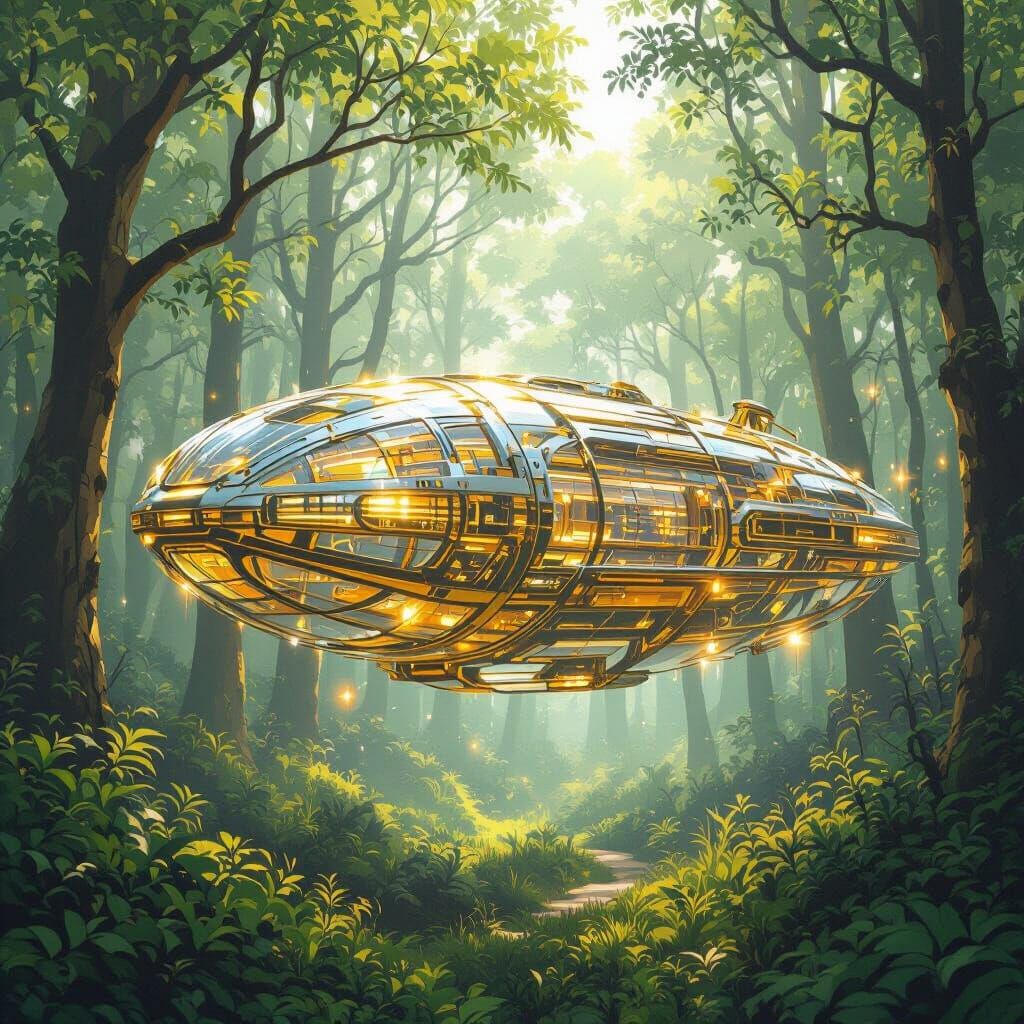 Fantasy Lion of Woven Gold and Silver