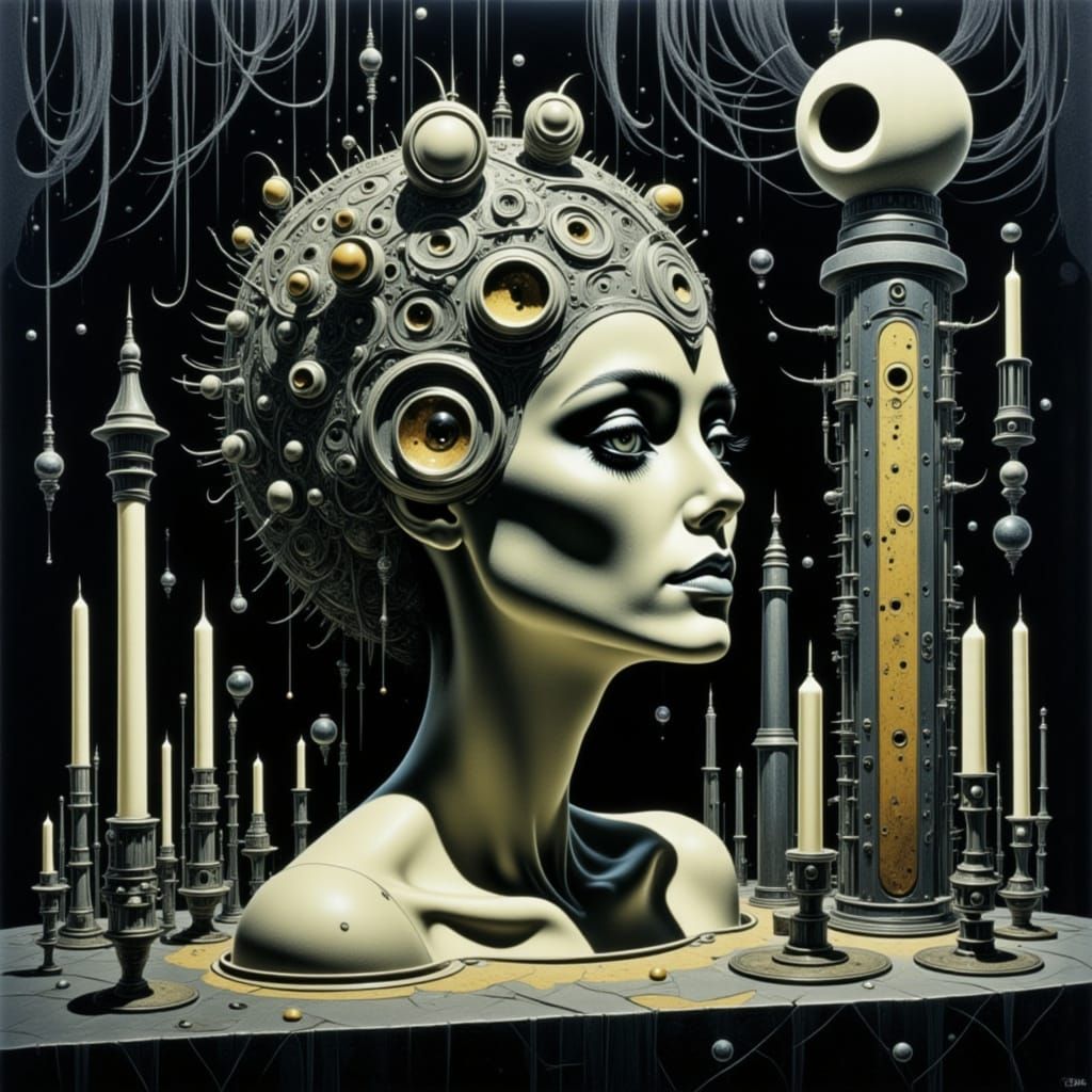 Surrealist Masterpiece: Distorted Reflections and Shattered ...