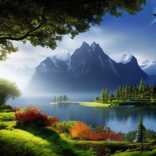 Epic Garden Bridge in Digital Matte Painting