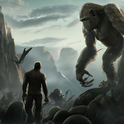 Epic Monkey Men in Digital Matte Painting