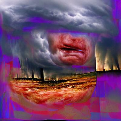 Hurt feelings back lit ominous mysterious tornadic dystopian