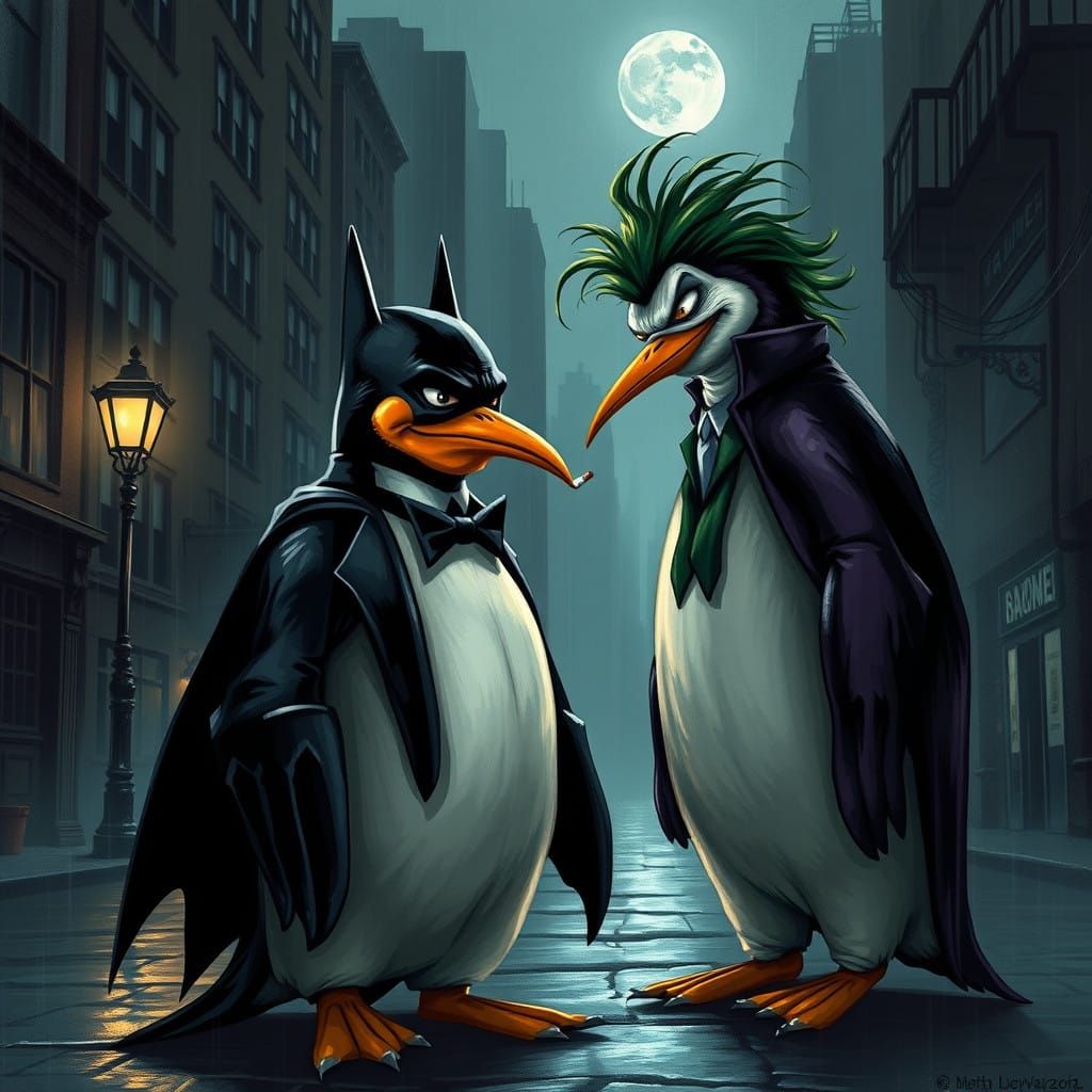 Gritty Penguin Batman Faces Off Against the Joker in a Film ...