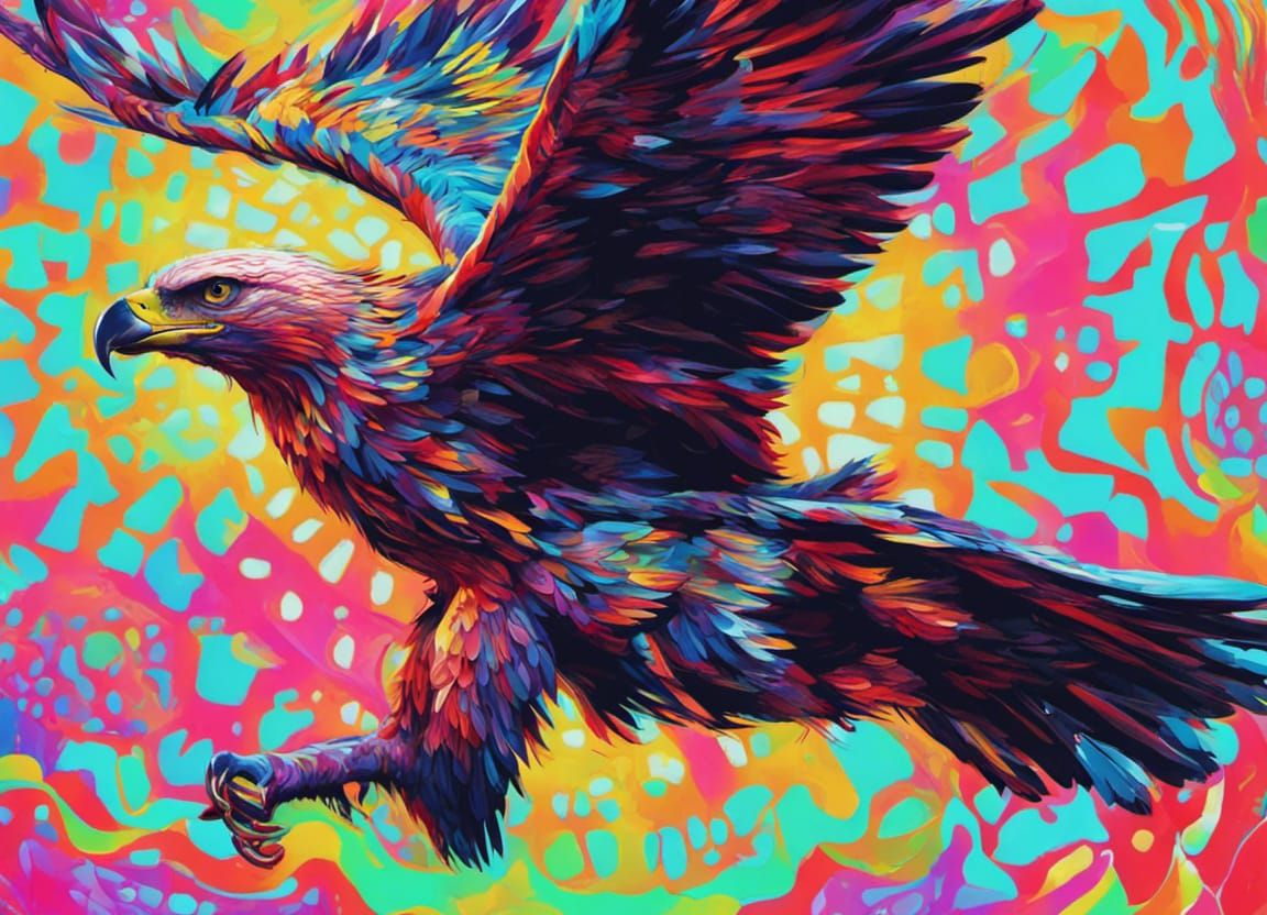 Horrific Bloody Eagle in Psychedelic Style