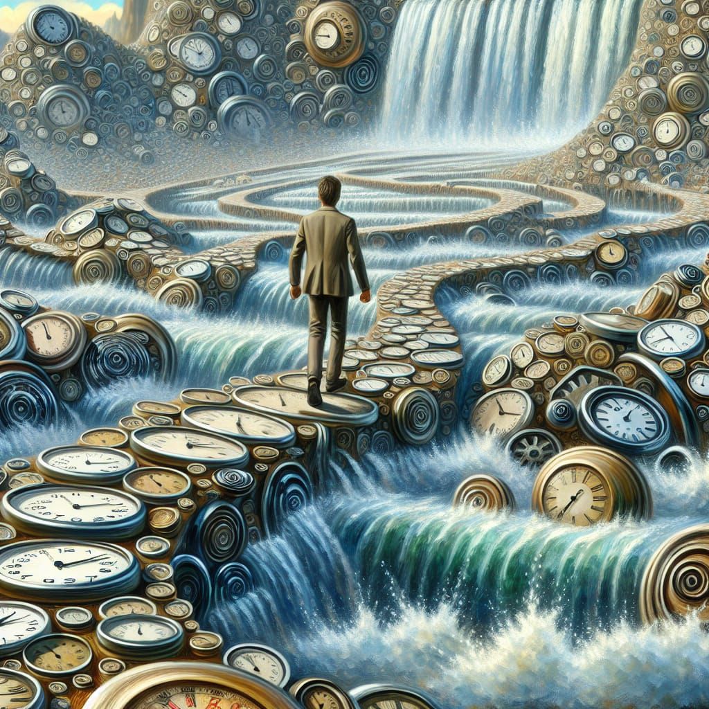 Surreal Time River: An Adventurer's Journey