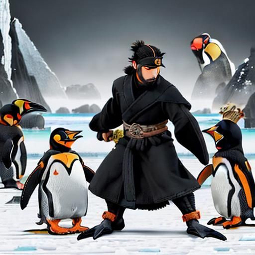 Ninja penguin training