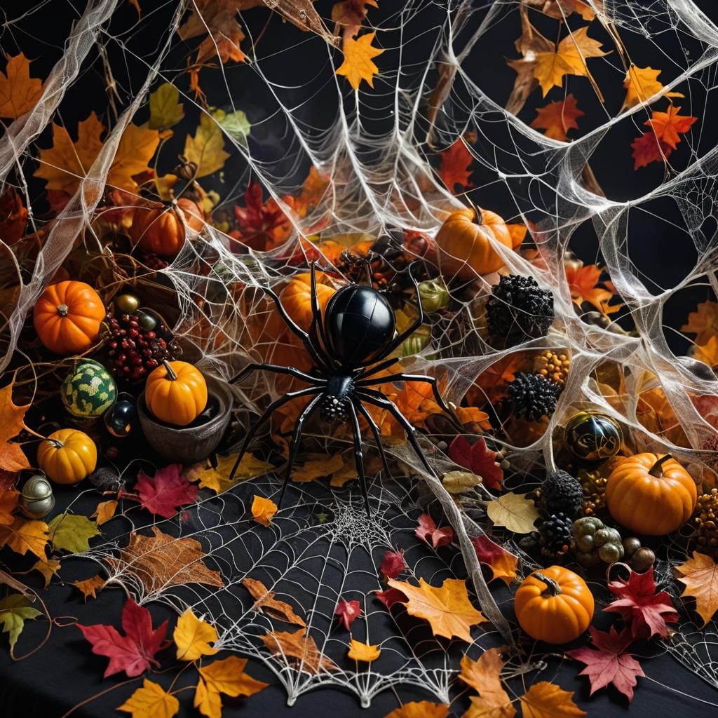 Surreal Autumn Dreamer's Halloween in Rayograph Style