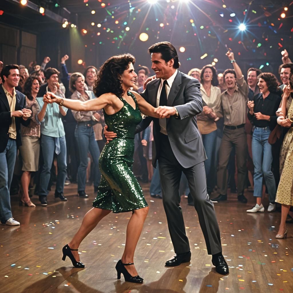 John Travolta and Elaine Benes Disco Dancing