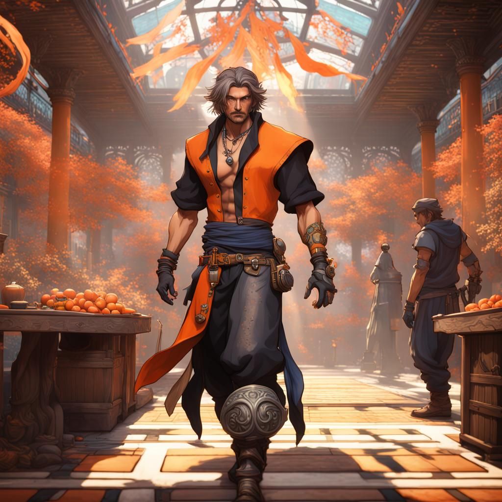 Jecht in Bazaar: Hyperdetailed Concept Art