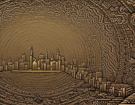 Monochromatic Surreal Folk Art Vaporwave Post-Apocalypse