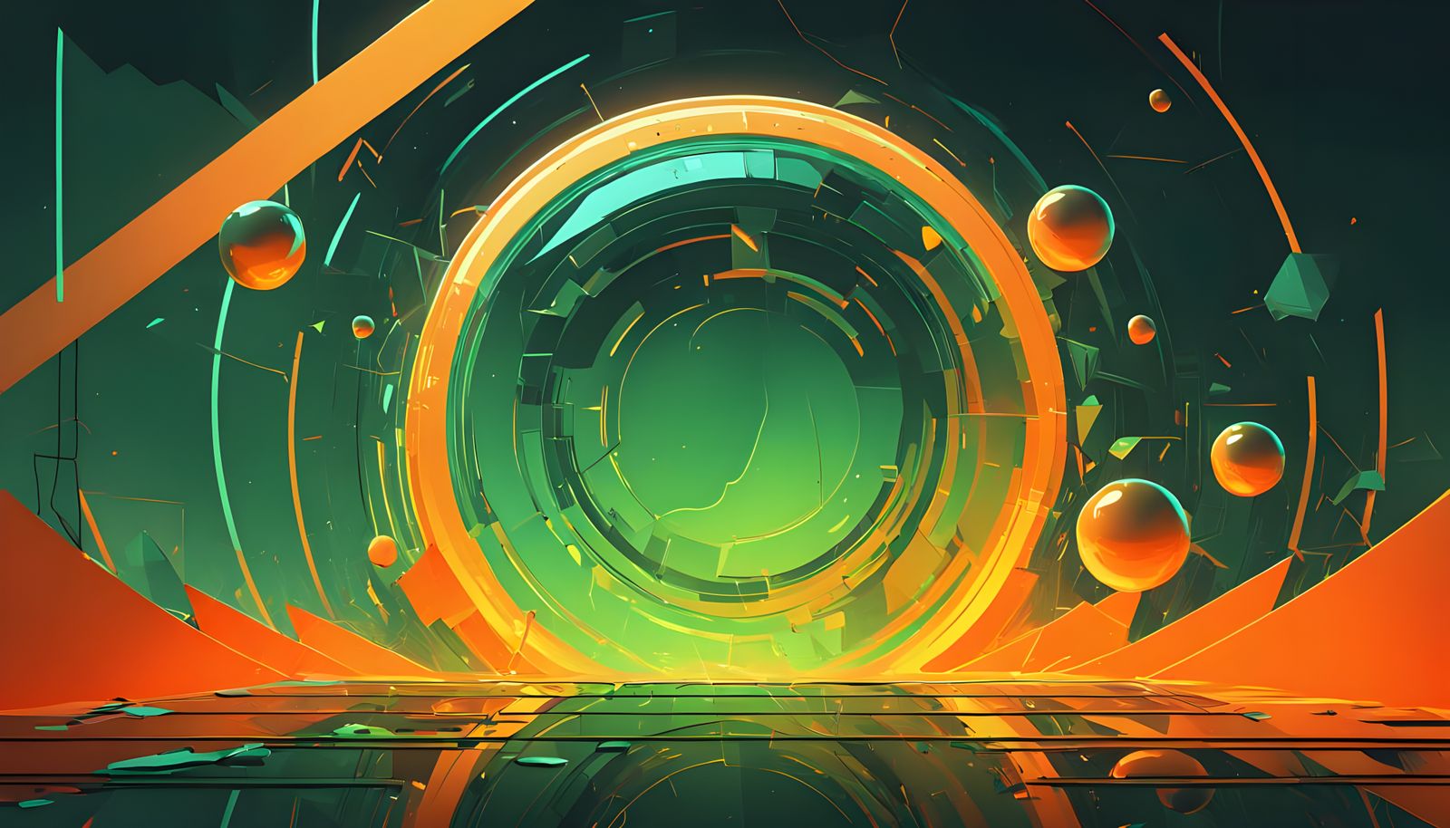 Synthwave Particle in Liminal Space