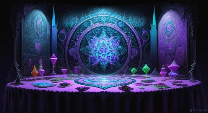 Gothic Horror Candyland in a Hyperrealistic Digital Style