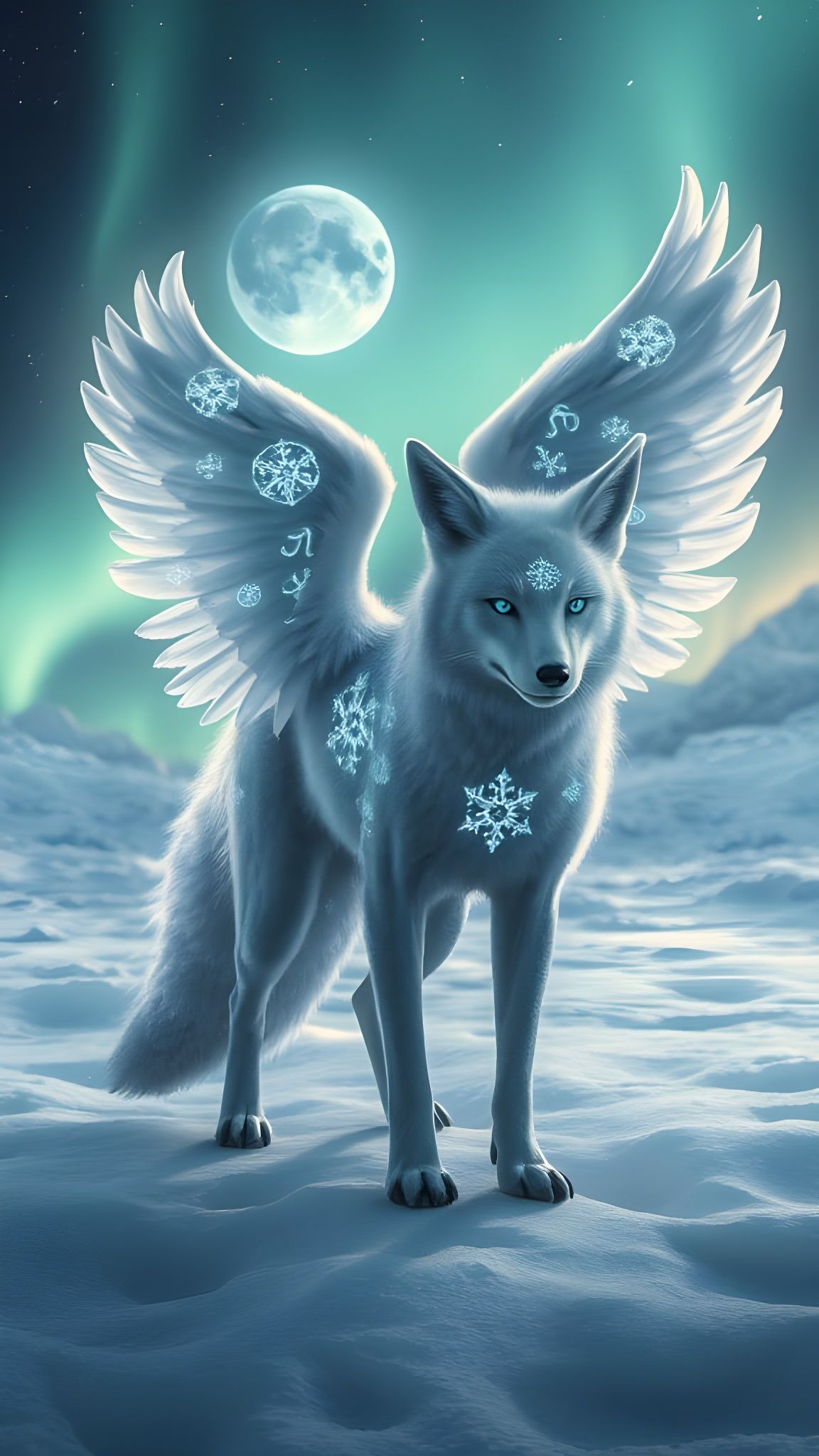 Regal, Frost-Kissed Hybrid Stands Amidst Aurora Borealis