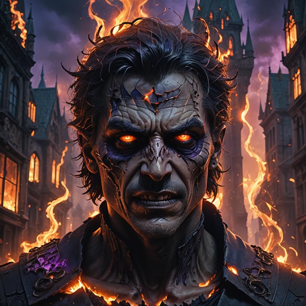 Dark Fantasy Horror Man Destroys City