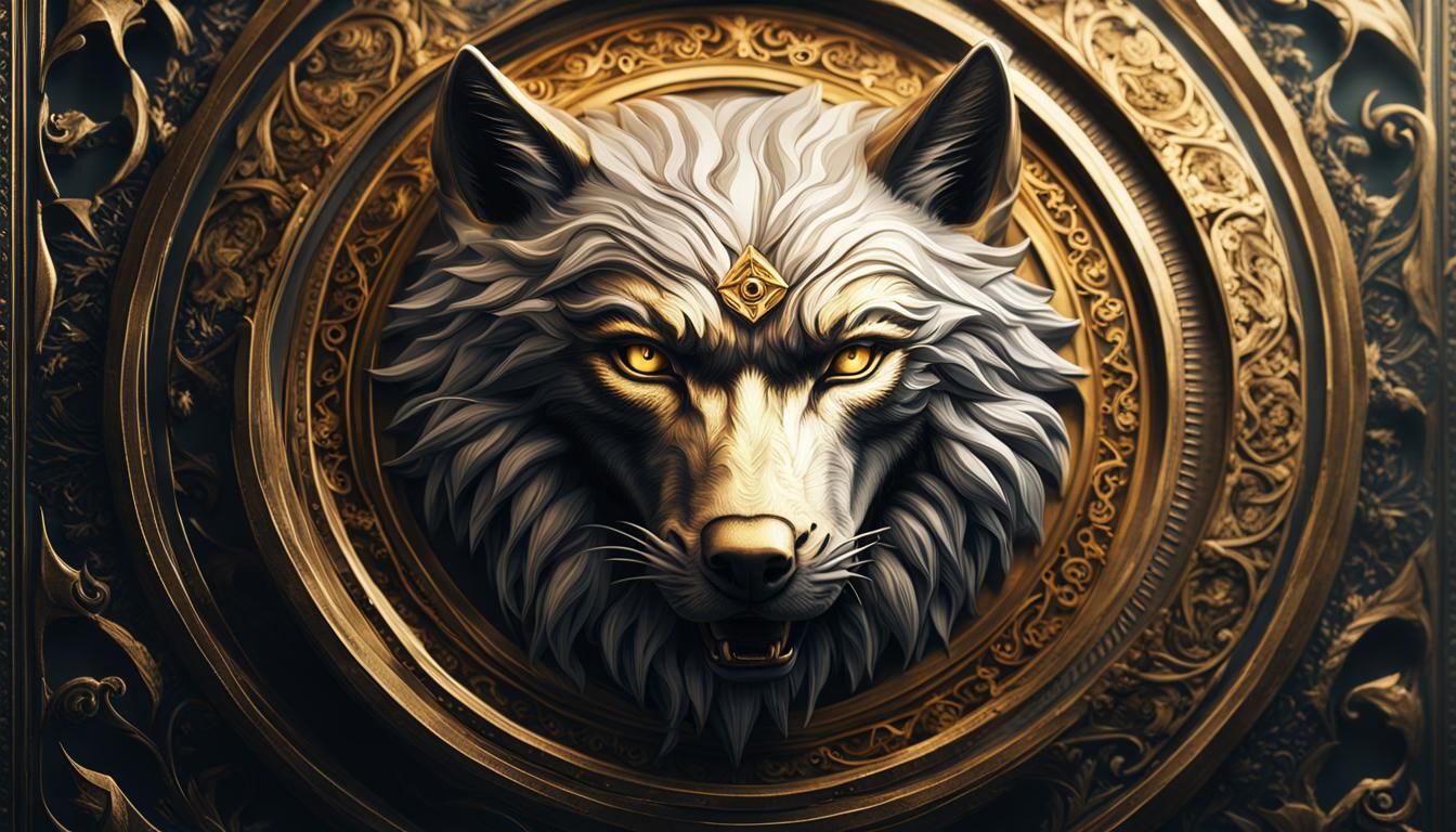 The Witcher Holding a Wolf Medallion in HDR