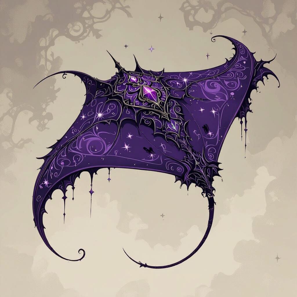 Gothic Sting Ray with Purple Armor and Star Patterns