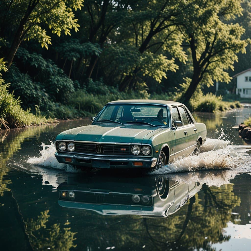 Vehicular Submersion in Turbulent Water