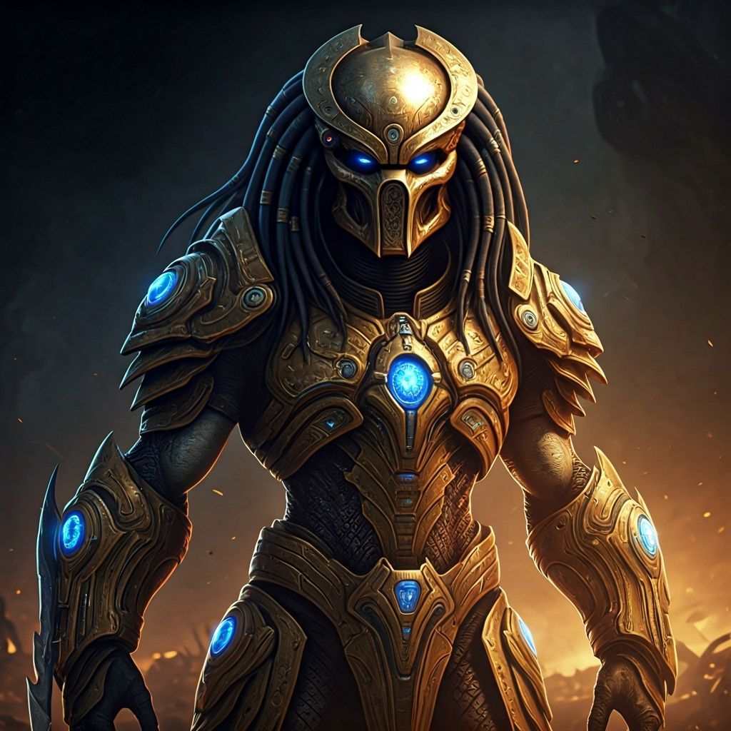 Protoss Predator Hybrid Warrior in Biomechanical Armor