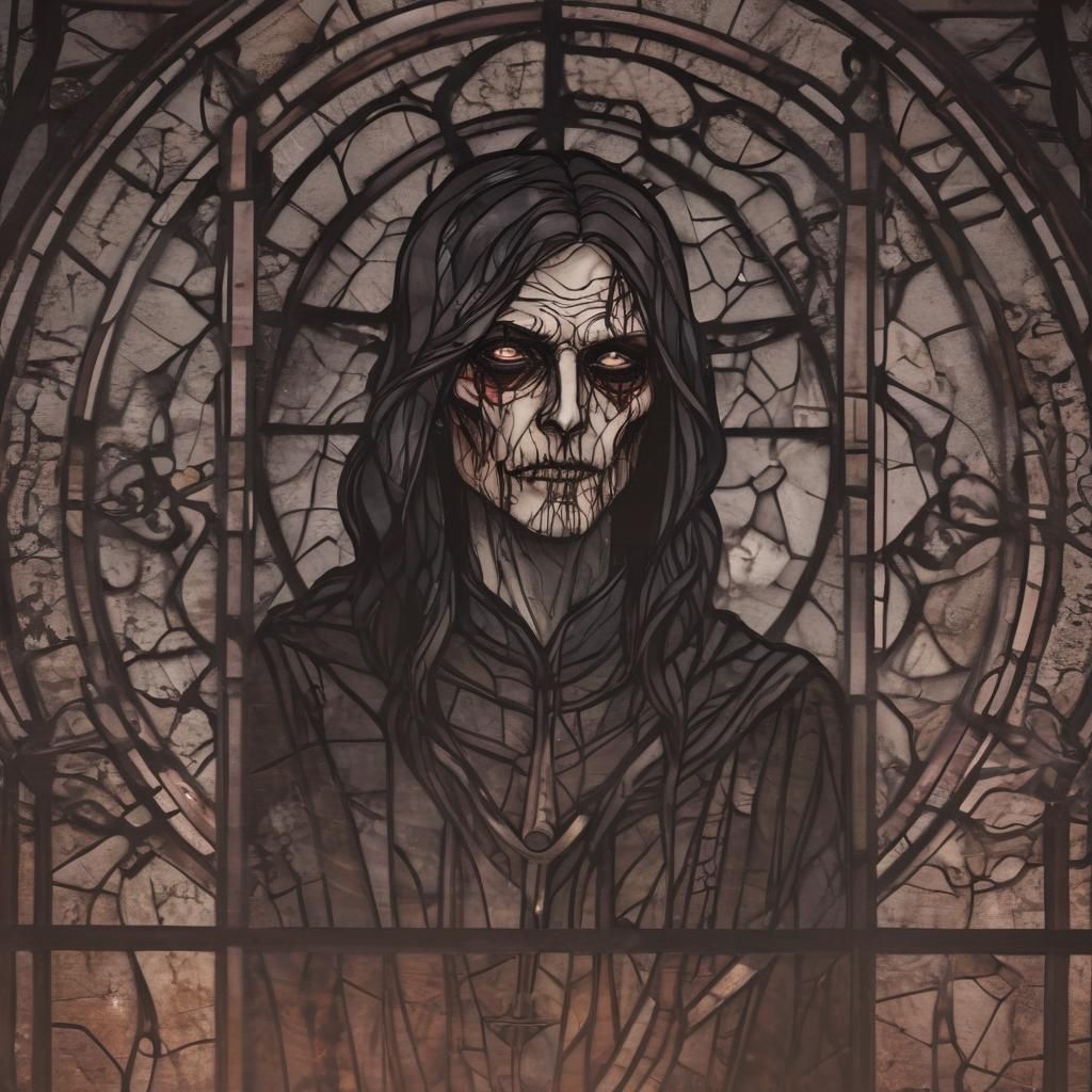 Grimdark Stained Glass Window Art