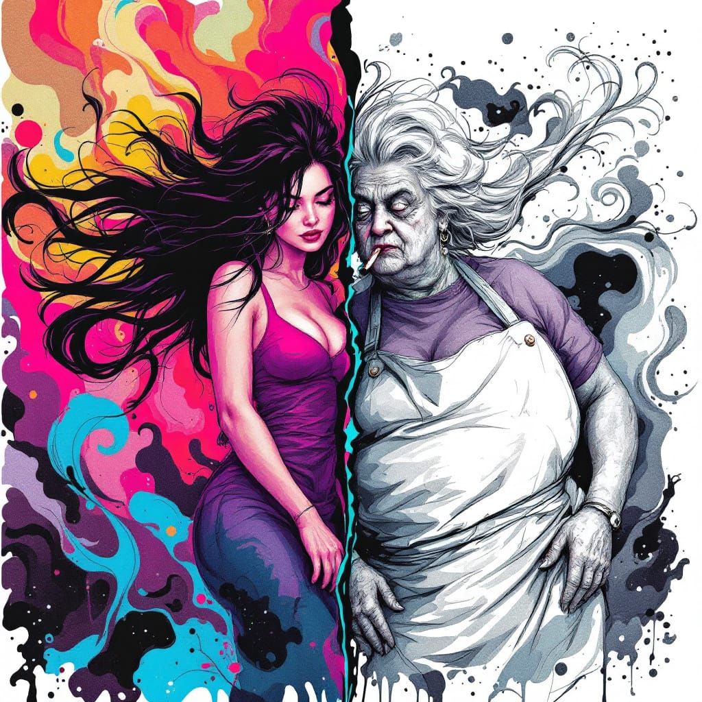 Mother and Daughter Transformation: A Split Image