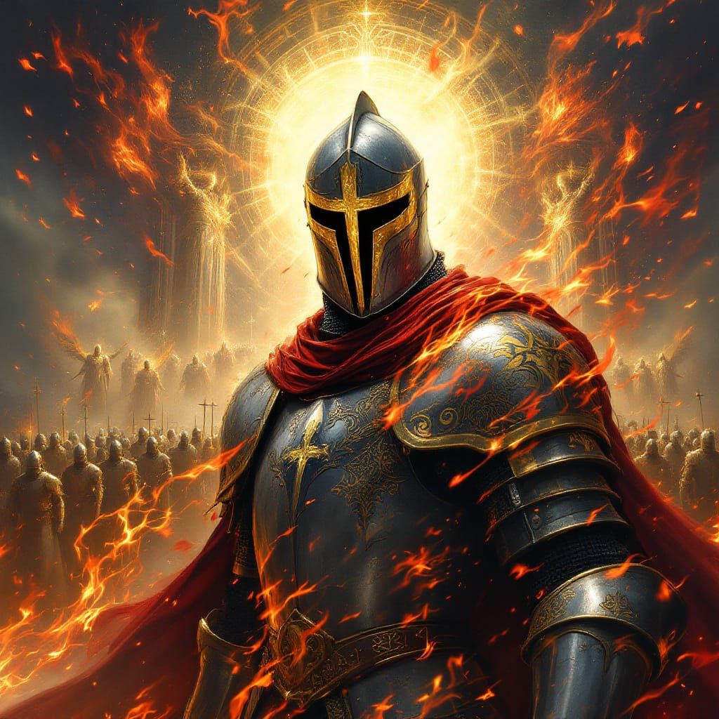 Heroic Knight at Heaven's Gate: Digital Matte Painting