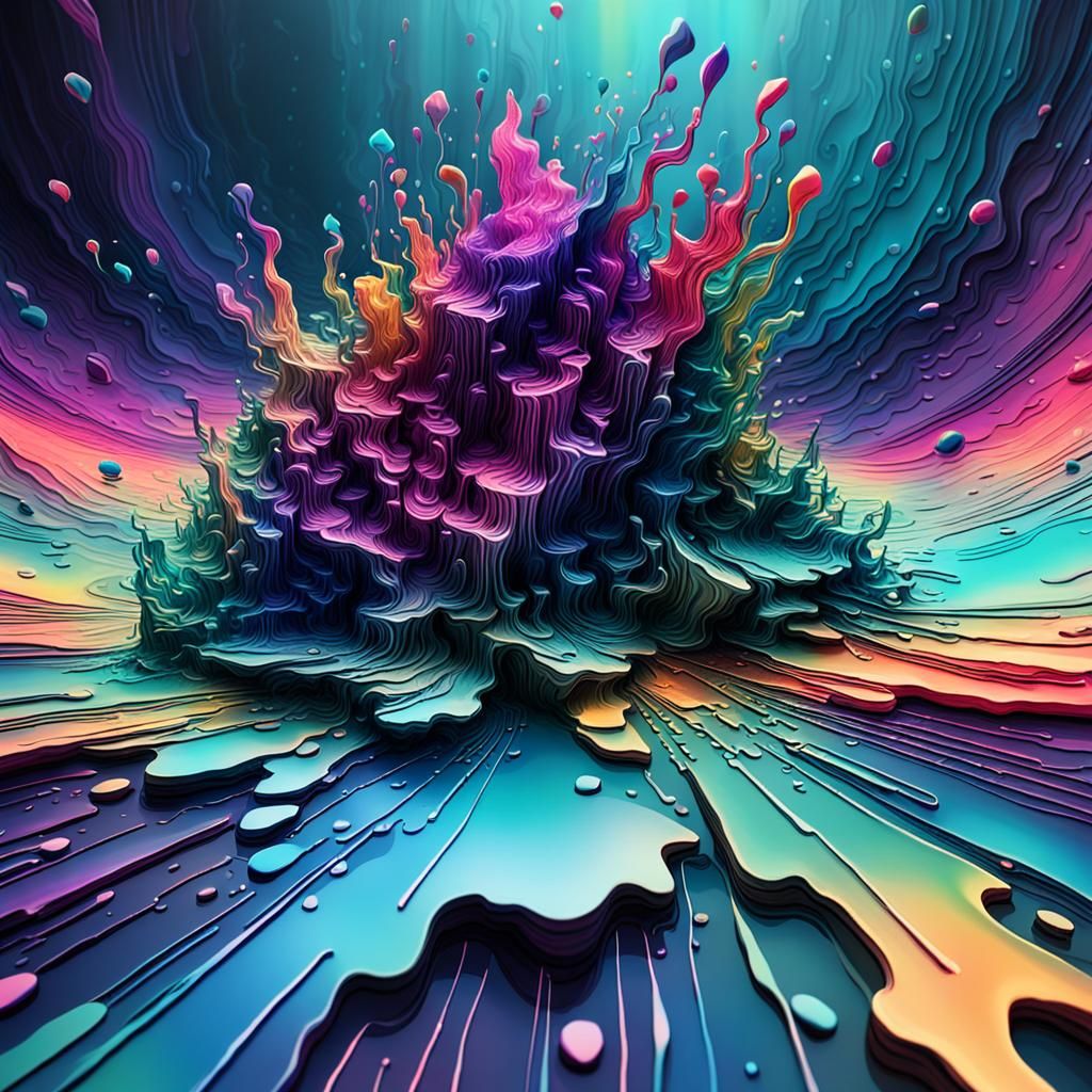 A whimsical glitch elements for a unique and surreal visual ...