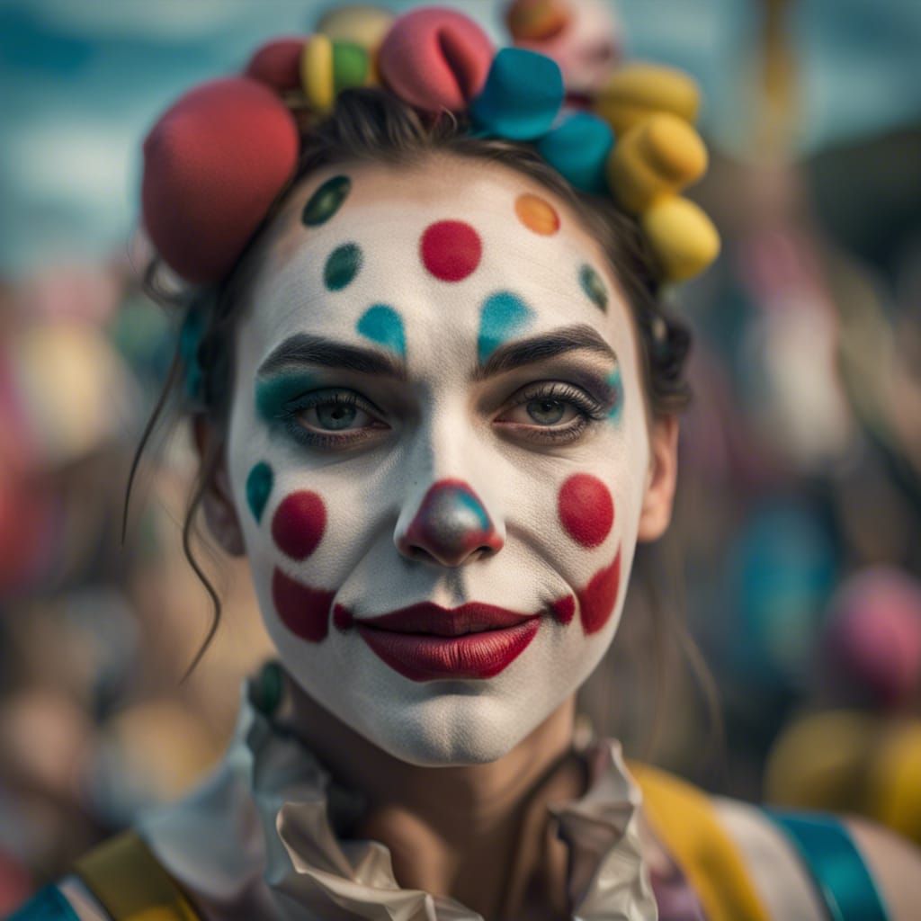 Gal Gadot as Clown Jester in Riot Grrrl Style